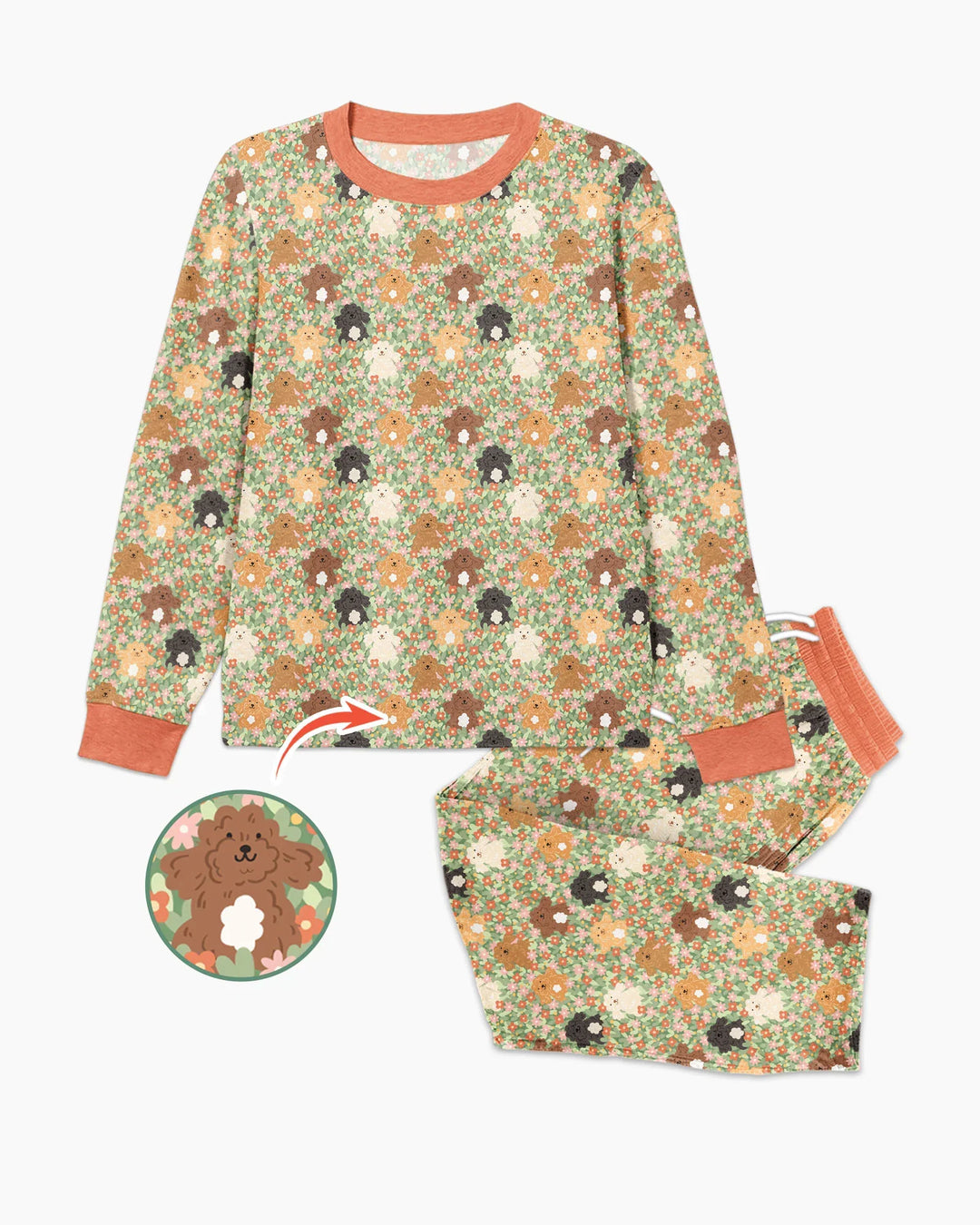 Puppy Garden Family Matching Bamboo Men's Pajama Set