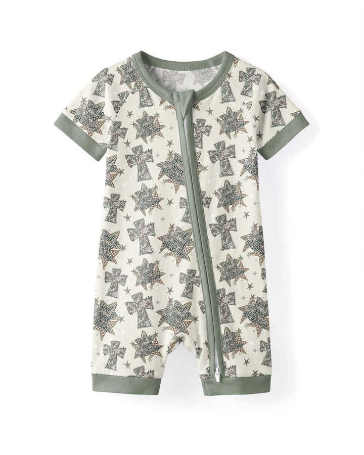 Camo God is Good Family Matching Bamboo Shorty Zippy