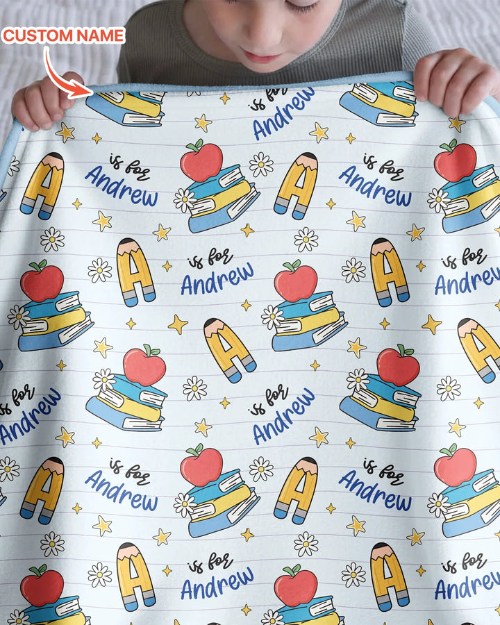 First Day of School Bamboo Blanket