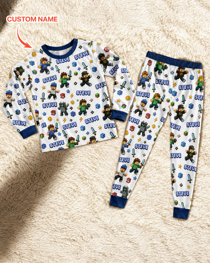 Playing Game With Me Bamboo Two Piece Long Sleeve Pajama Set