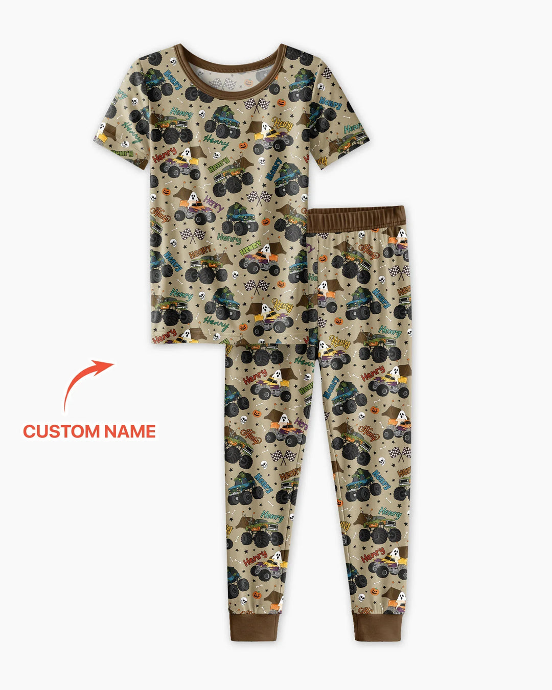 CUSTOM Template Bamboo Two Piece Short Sleeve Pyjamas Set