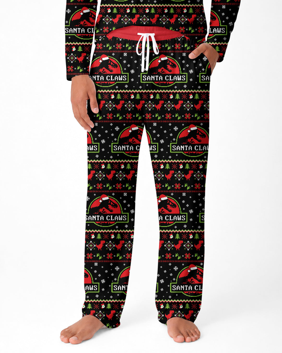 Santa Claws Christmas Bamboo Men's Pajama Set