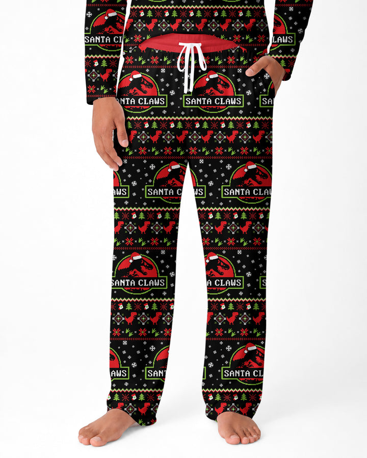 Santa Claws Christmas Bamboo Men's Pajama Set