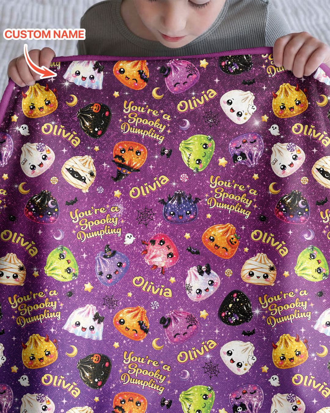Custom Name You're A Spooky Dumpling Bamboo Blanket