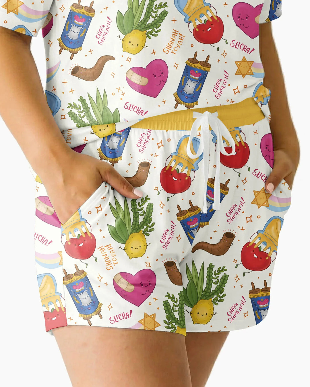 Jewish High Holidays Bamboo Women Short Sleeve Short Pajama Set