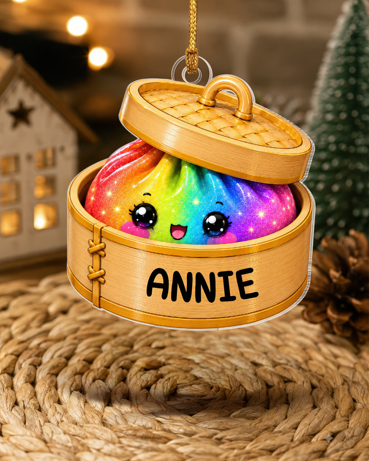 Glitter Dumpling Personalized Acrylic Ornament