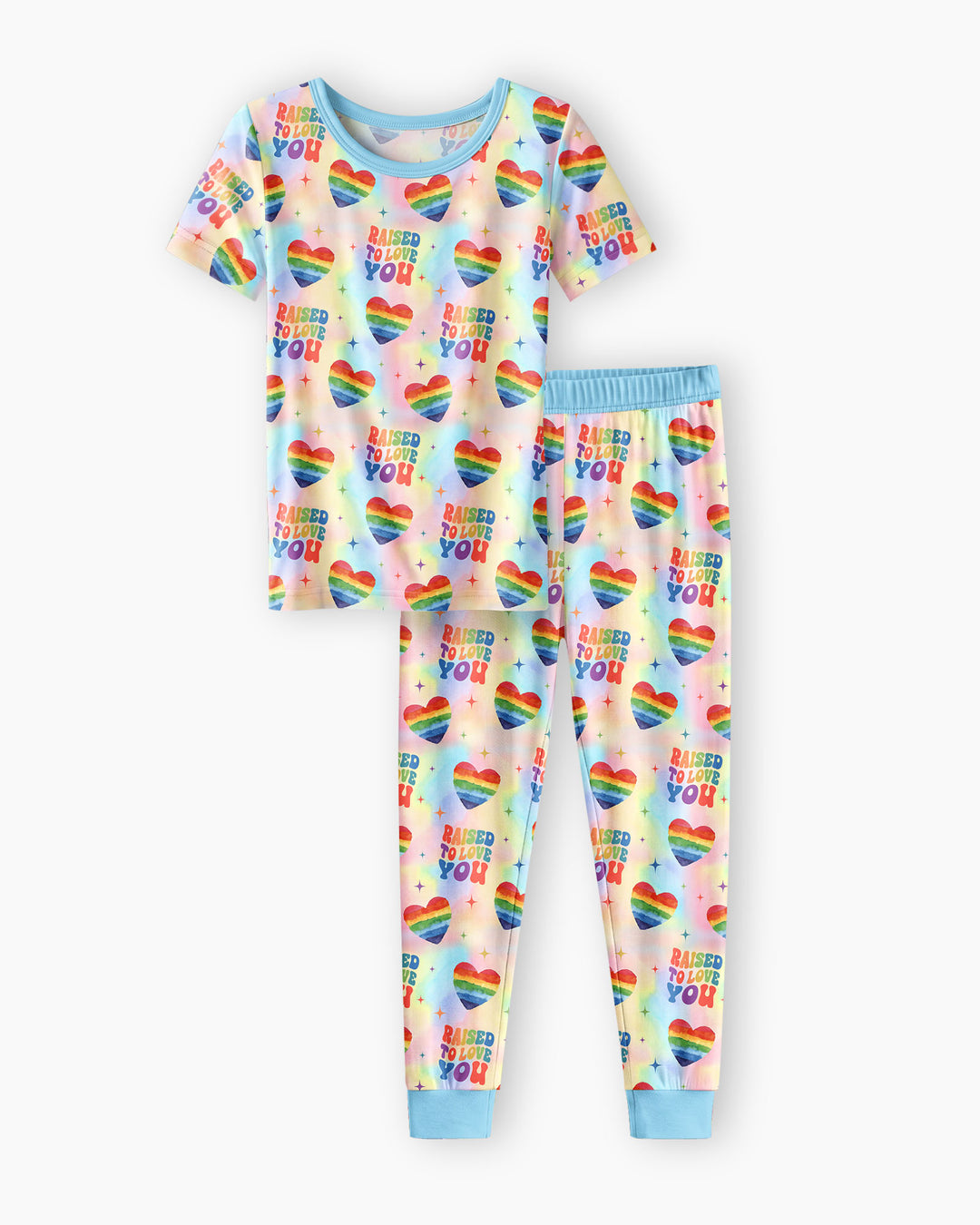 Raised To Love You Bamboo Two Piece Short Sleeve Pajama Set