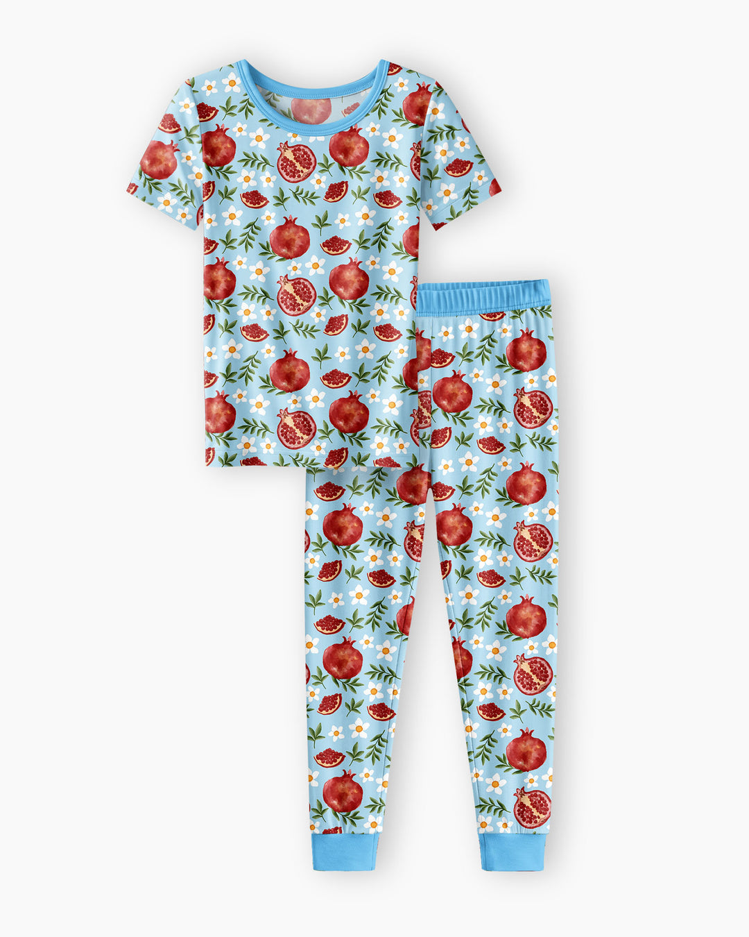 Pomegranate Garden Joy Family Matching Bamboo Two Piece Short Sleeve Pajama Set