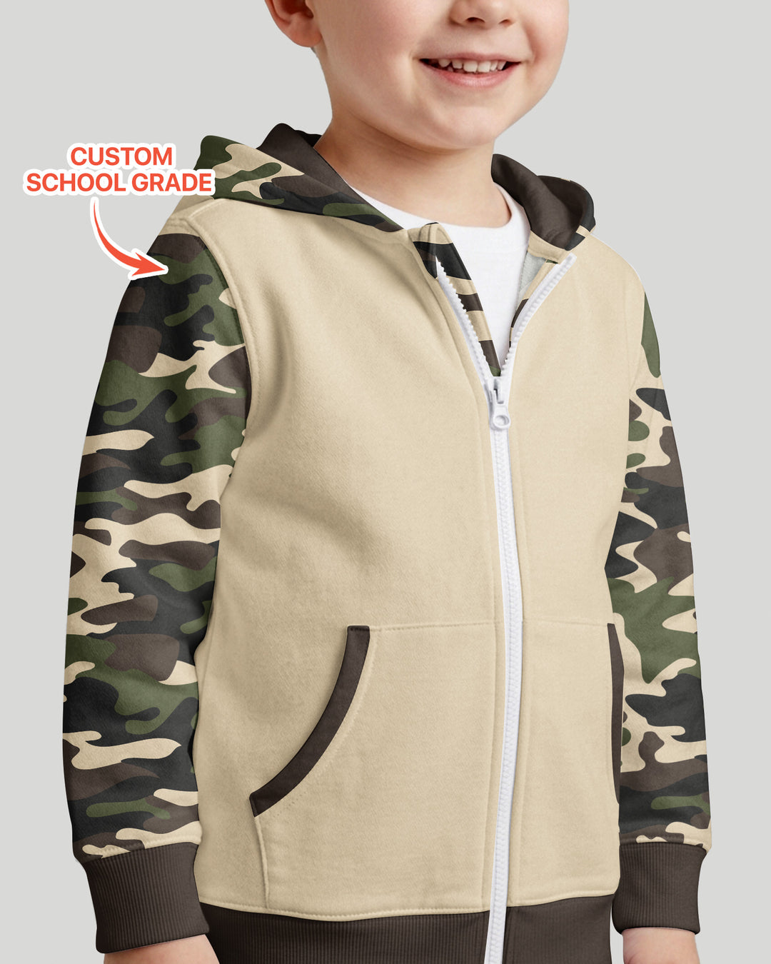 Back To School Monster Truck Dino Bamboo Zip Hoodie