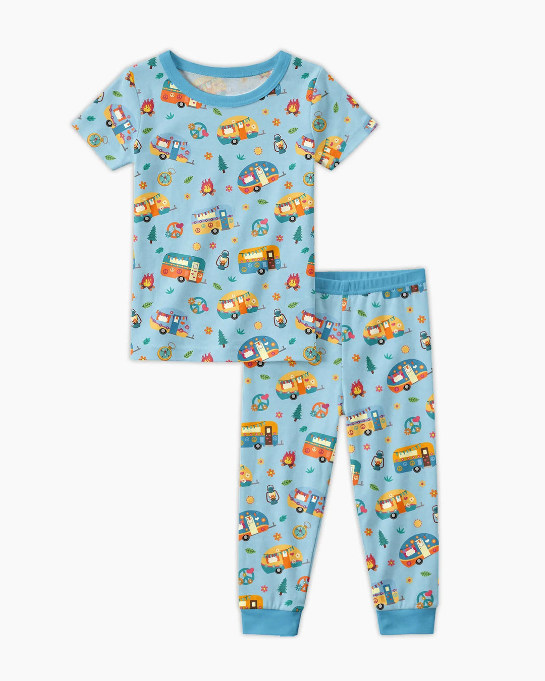 Happy Little Camper Bamboo Two Piece Short Sleeve Pajama Set