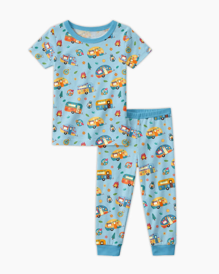 Happy Little Camper Bamboo Two Piece Short Sleeve Pajama Set