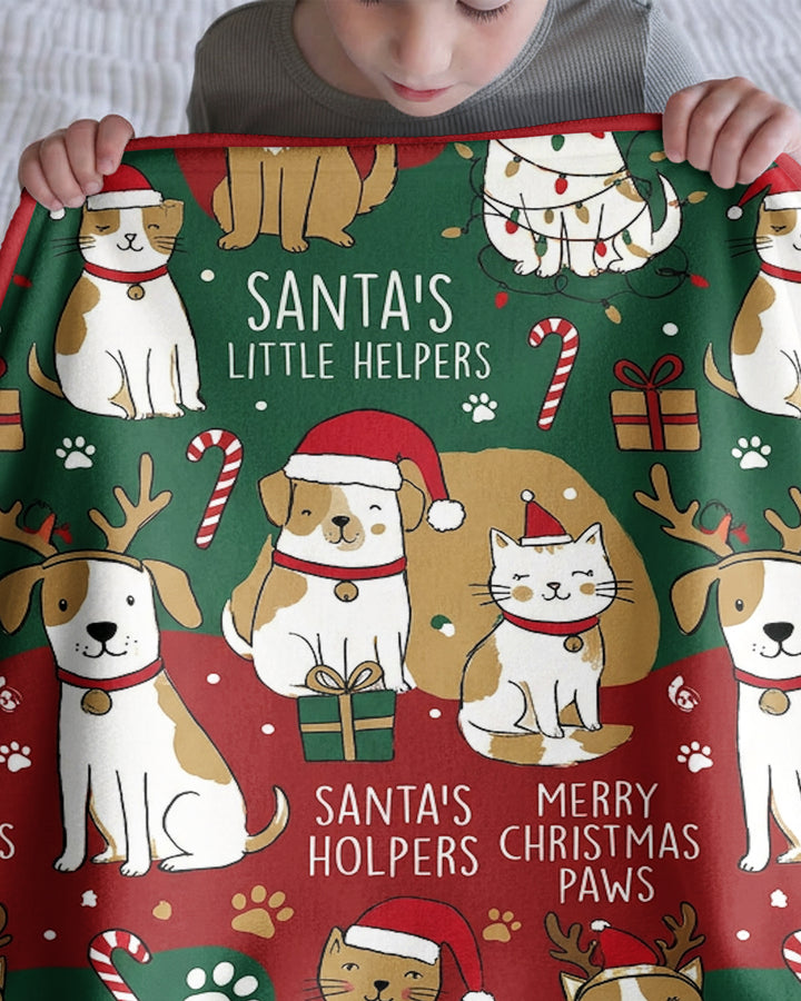 Santa's Furry Helpers Bamboo Blanket
