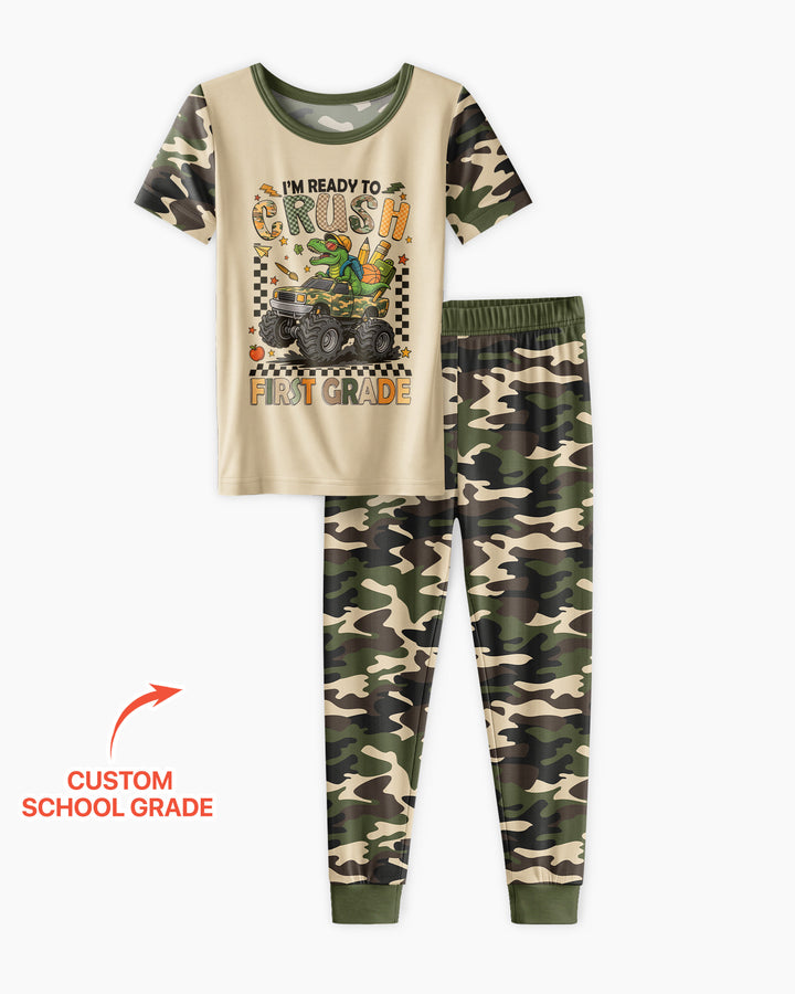 CUSTOM Template Bamboo Two Piece Short Sleeve Pyjamas Set