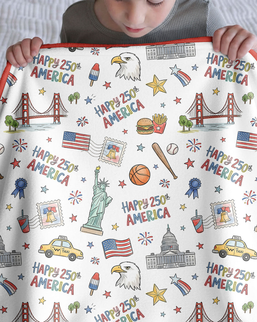 America 250 Celebration Bamboo Blanket