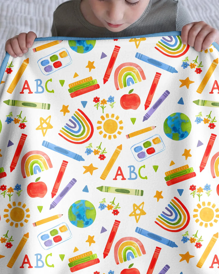 School Scribbles Bamboo Blanket