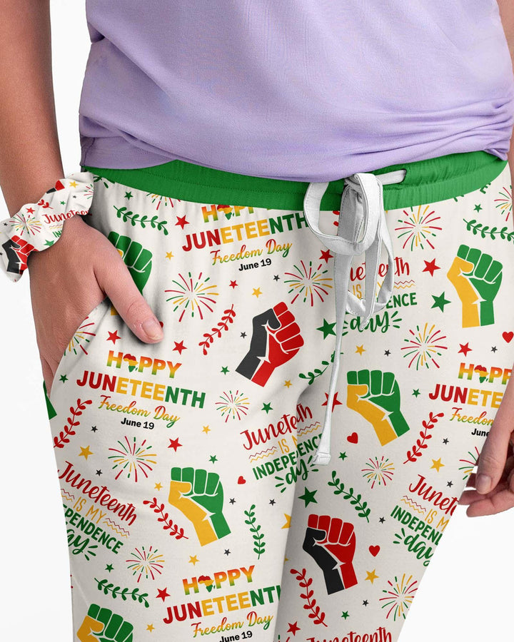 Happy Juneteenth Freedom Day Bamboo Women Pajama Set