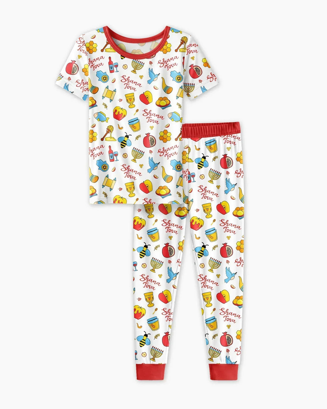 Shanah Tovah U'Metukah Bamboo Two Piece Short Sleeve Pajama Set