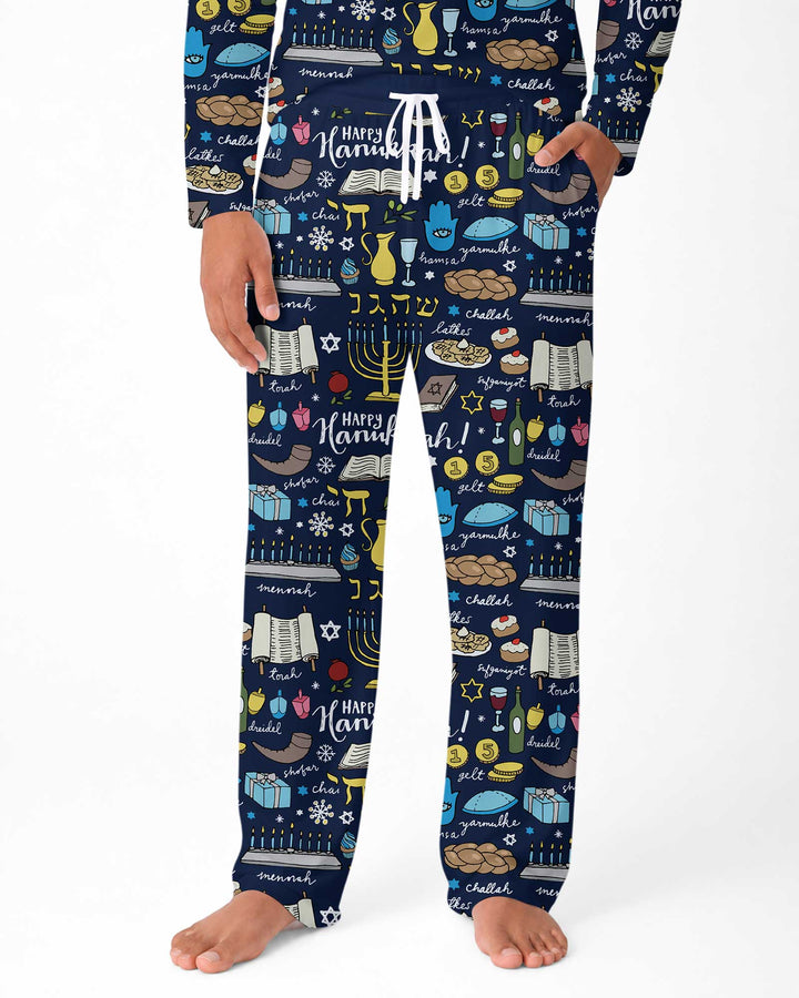 Happy Hanukkah 2026 Bamboo Men's Pajama Set