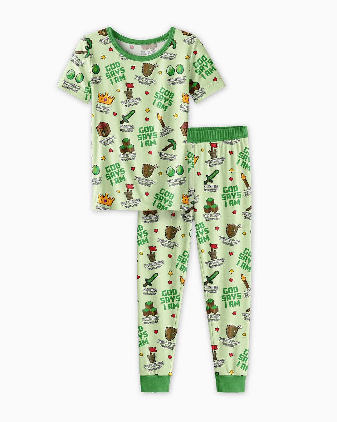 Christian Gamer Bamboo Two Piece Short Sleeve Pajama Set