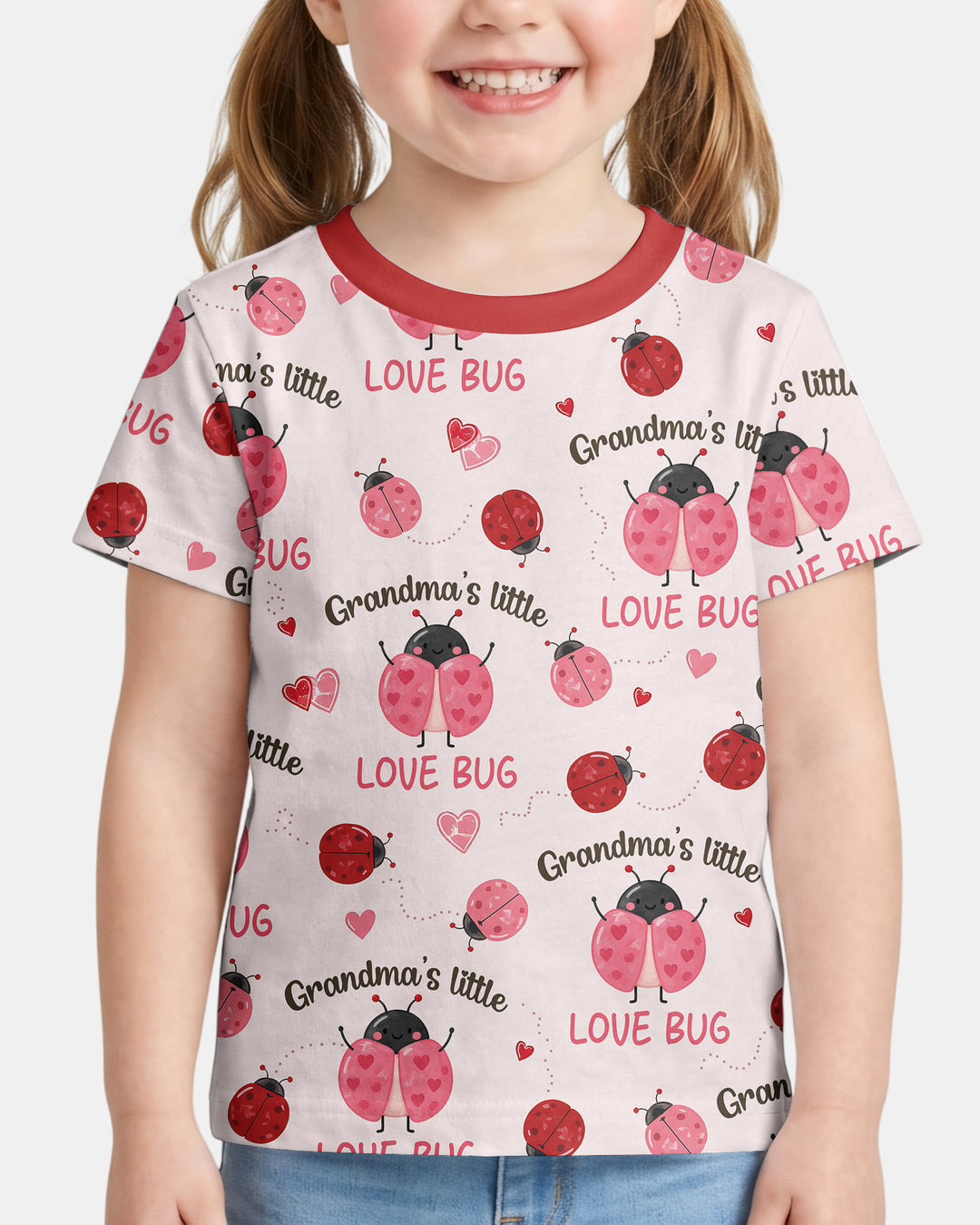 Grandma's Little Love Bug Bamboo Crewneck T-Shirt