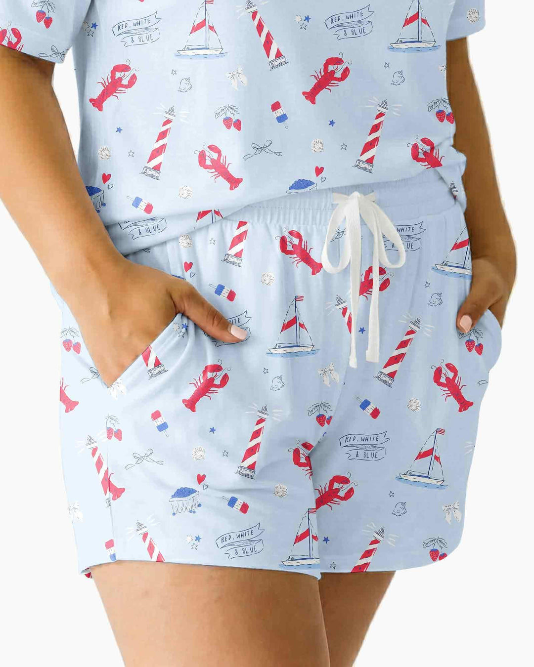 East Coast Bamboo Women Short Sleeve Short Pajama Set