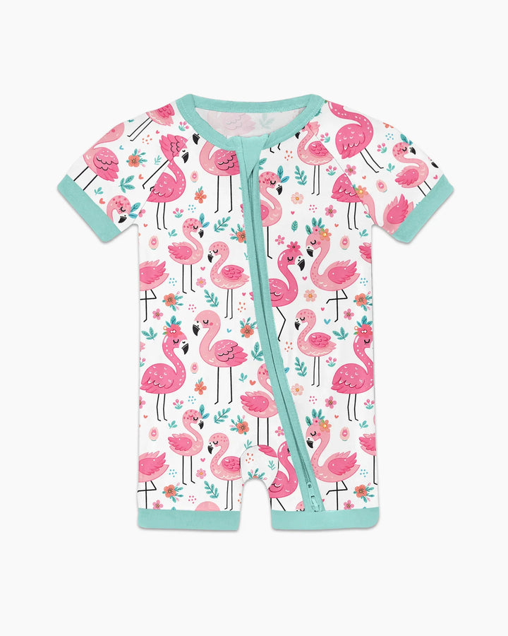 Hello Flamingo Bamboo Shorty Zippy