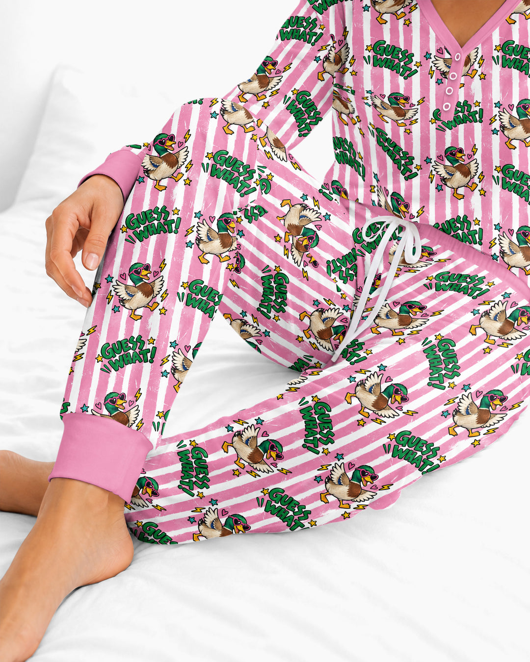Guess What Mallard Butt Bamboo Women Pajama Set
