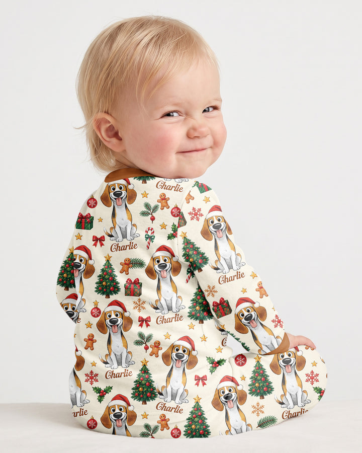 Christmas Dog Bamboo Two Piece Long Sleeve Pajama Set