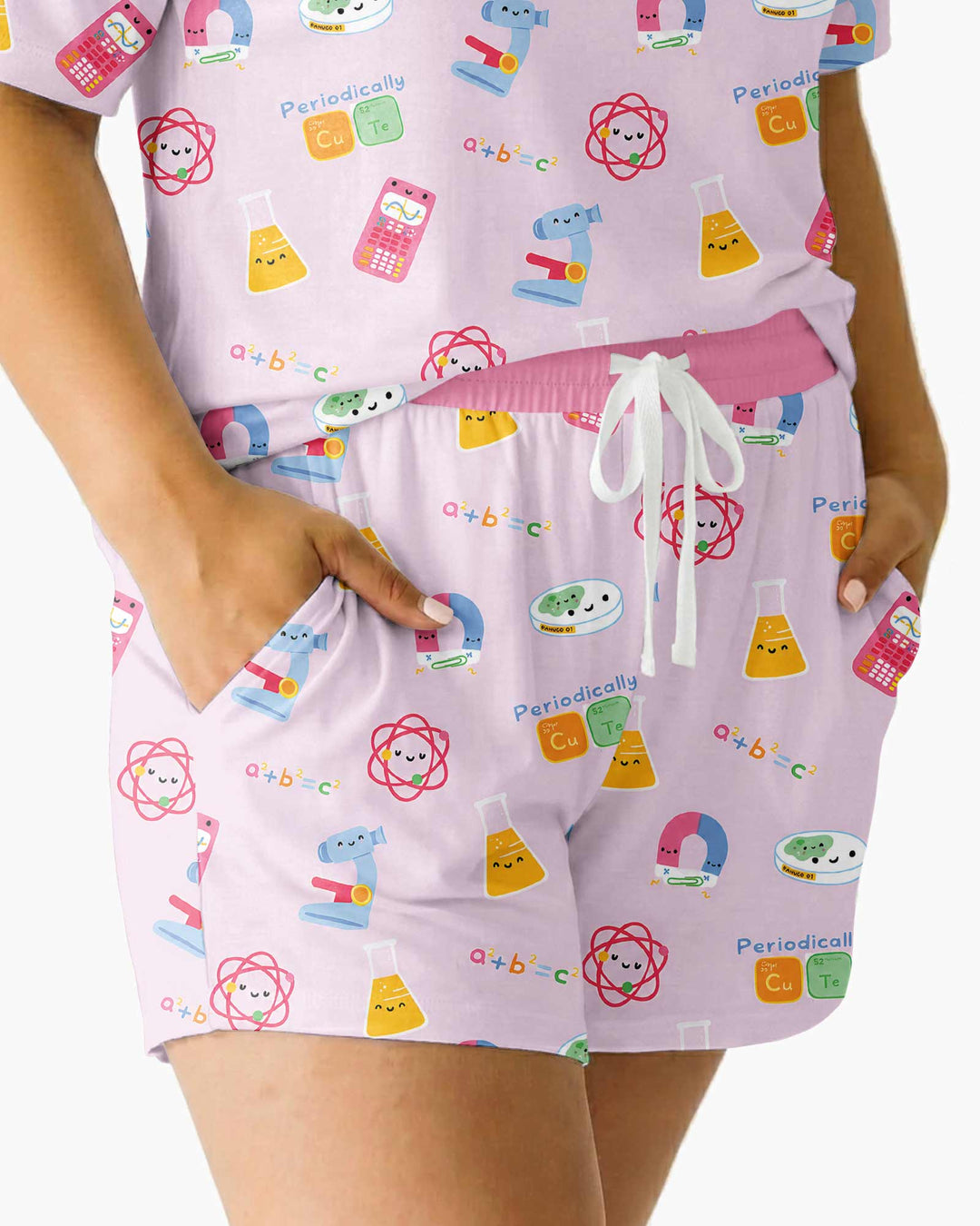 Scientist Lover Family Matching Bamboo Women Short Sleeve Short Pajama Set
