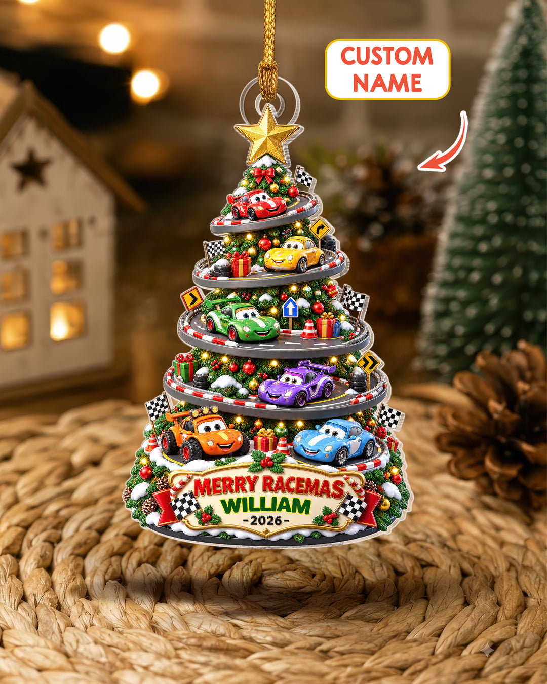 Merry Racemas Acrylic Ornament