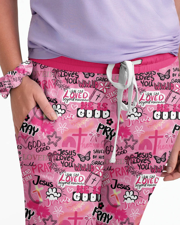 Pink Faith & Grace  Bamboo Women Pajama Set