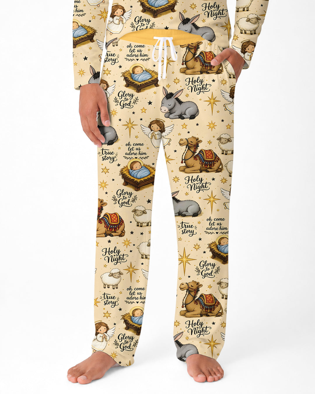 Nativity Christmas Holy Night Bamboo Men's Pajama Set
