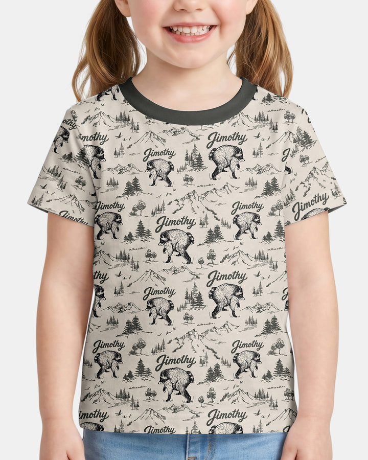 Vintage Jimothy Racoon Family Matching Bamboo Crewneck T-Shirt