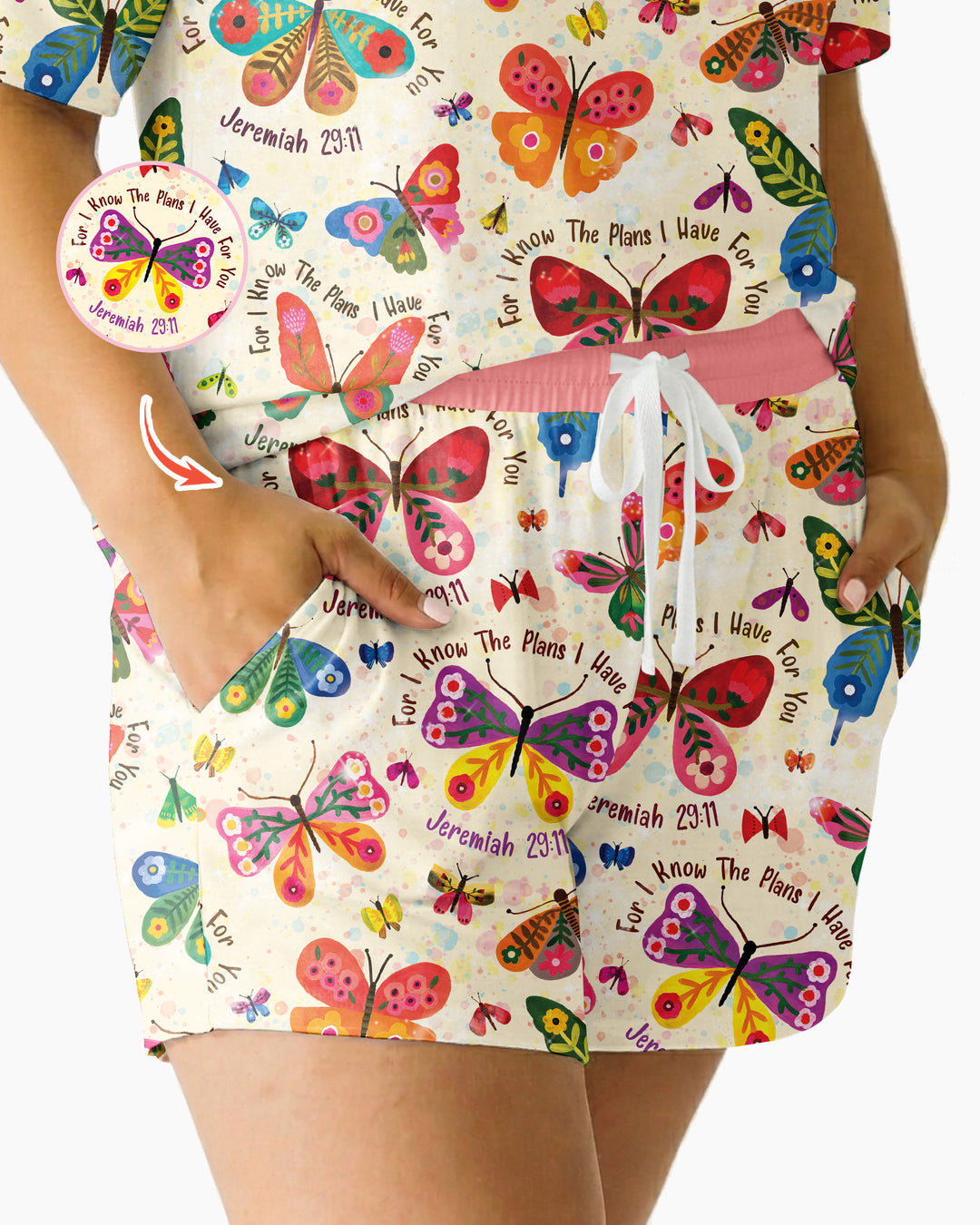 For I Know The Plans I Have For You Bamboo Women Short Sleeve Short Pajama Set