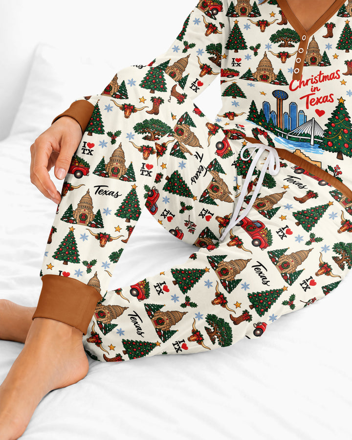 Christmas In Texas Bamboo Women Pajama Set