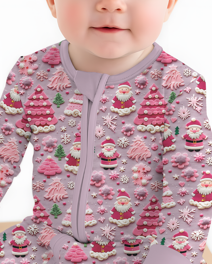 Pink Snowmen Bamboo Convertible Zippy