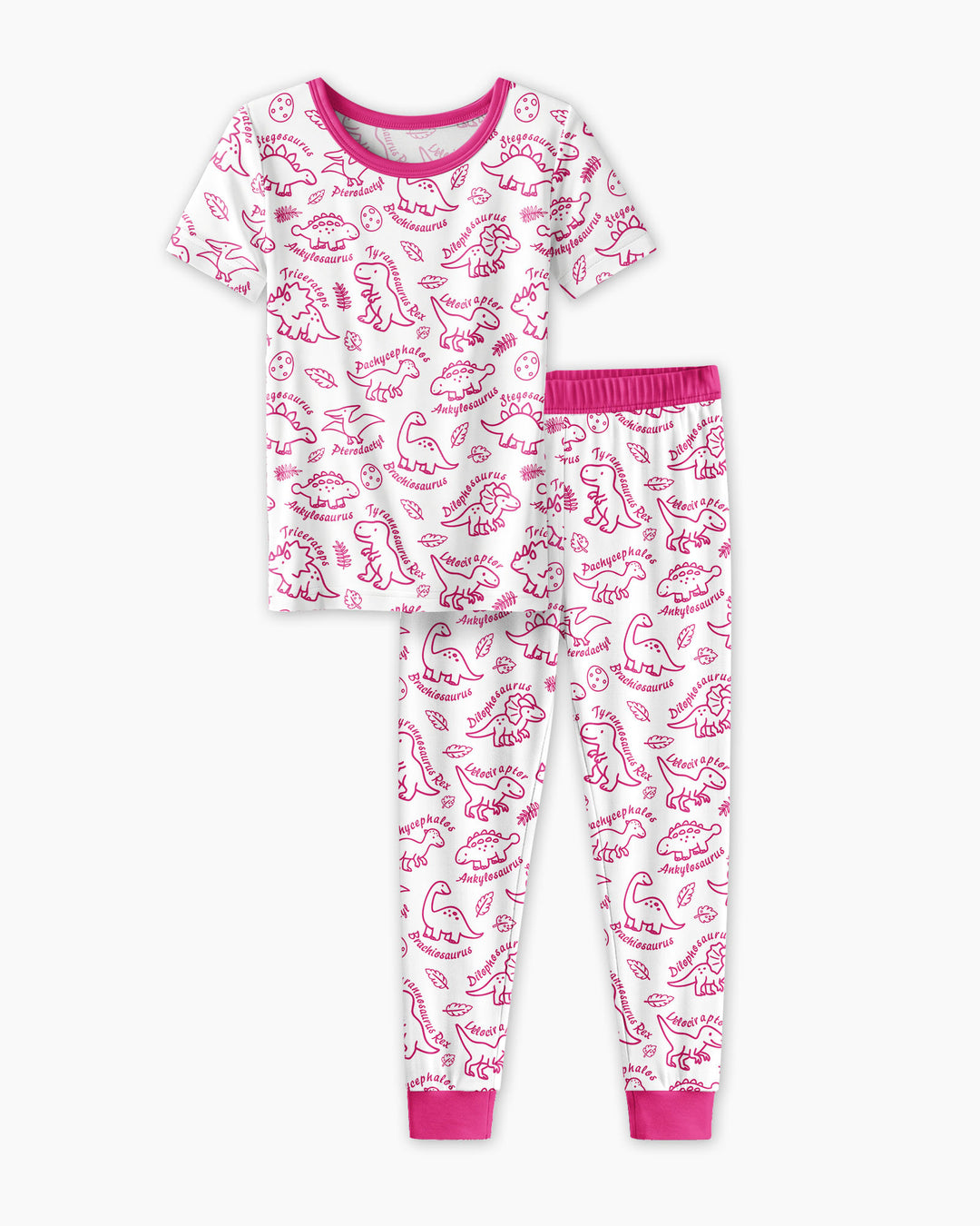 Dinosaur Park Bamboo Two Piece Short Sleeve Pajama Set