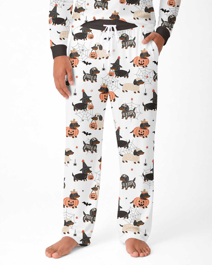 Howl-O-Weenie Dachshund Bamboo Men's Pajama Set