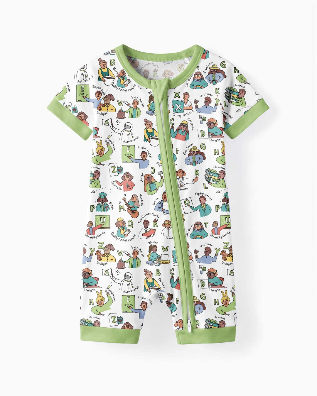 Jobs Alphabet Bamboo Shorty Zippy
