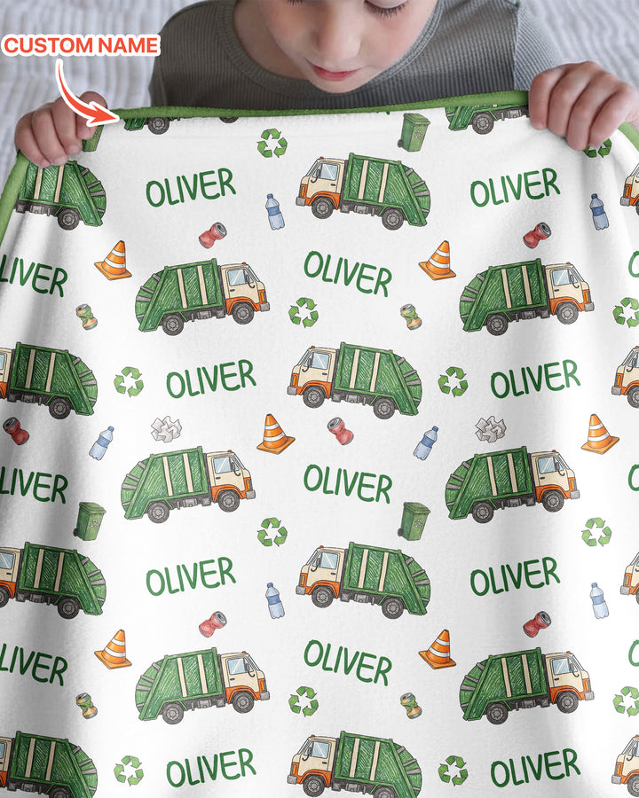 Custom Name Garbage Day Bamboo Blanket