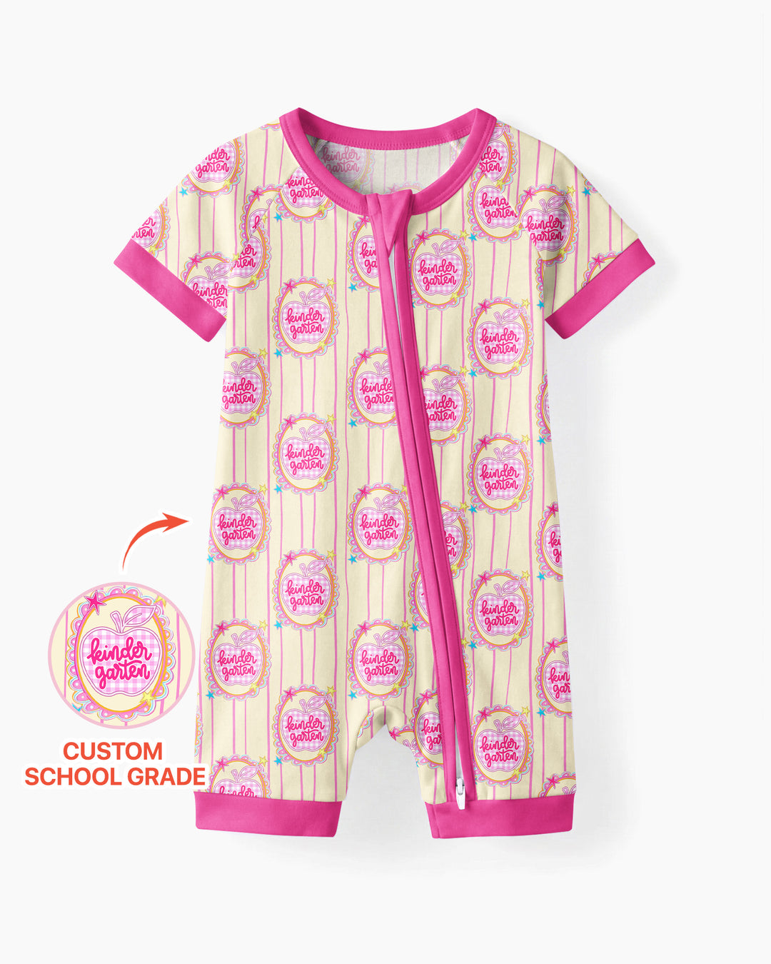Custom Grade School Sweetie Bamboo Shorty Zippy