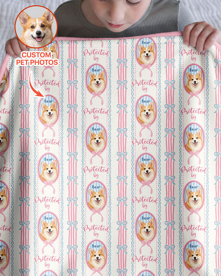 Custom Coquette Pet Photo Little Protector Bamboo Blanket