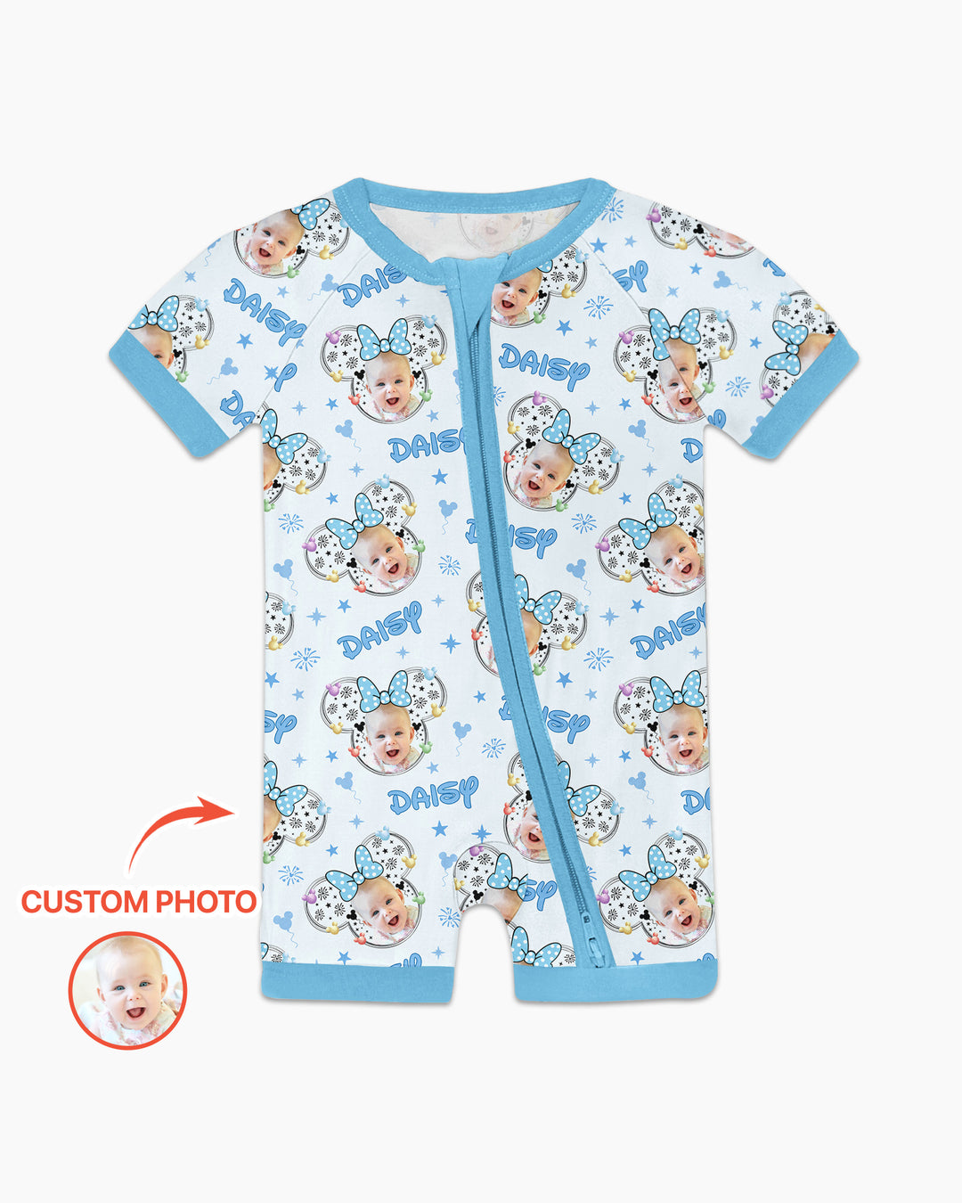 Custom Photo Little Princess Bamboo Shorty Zippy