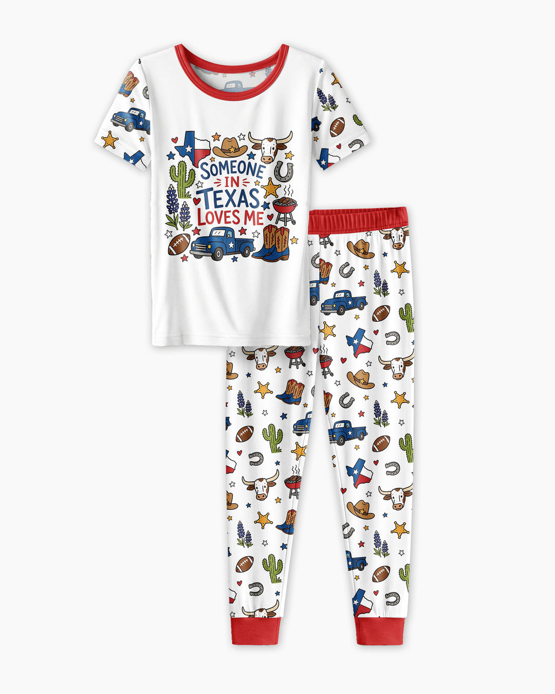 Someone in Texas Loves Me Bamboo Two Piece Short Sleeve Pajama Set