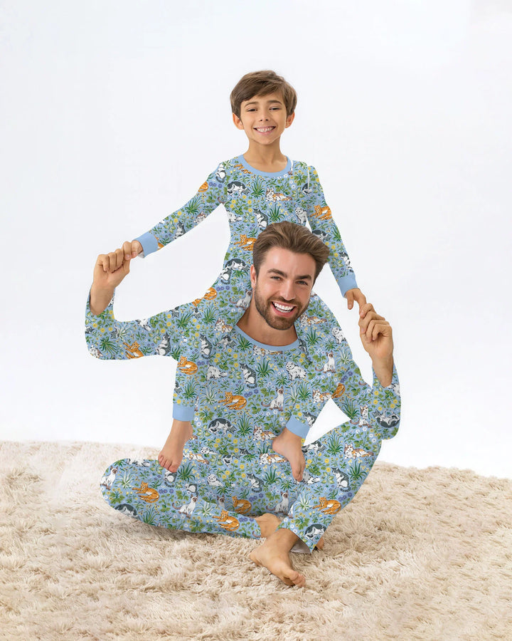 Kitten Garden Family Matching Men's Pajama Set