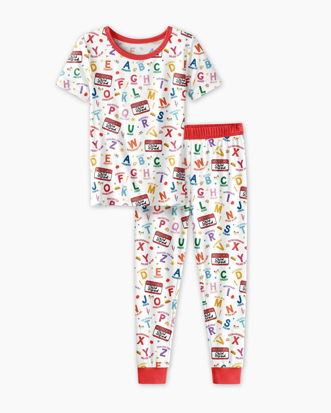 I'm A Child Of God ABCs Bamboo Two Piece Short Sleeve Pajama Set