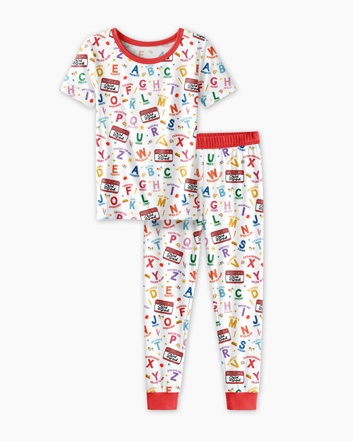 I'm A Child Of God ABCs Bamboo Two Piece Short Sleeve Pajama Set