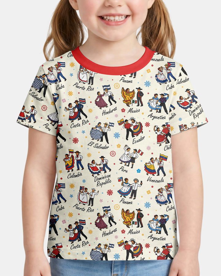 Hispanic Traditional Folkloric Dress Bamboo Crewneck T-Shirt