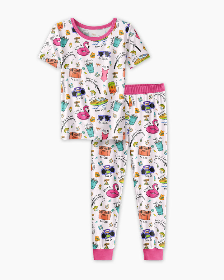 Lake Days Bamboo Two Piece Short Sleeve Pajama Set