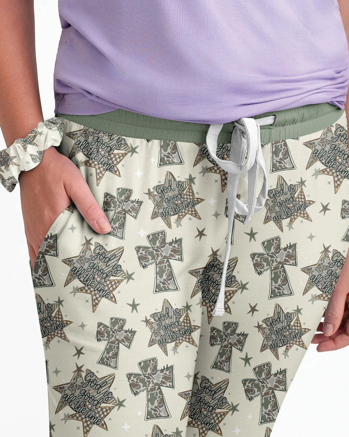 Camo God is Good Family Matching Bamboo Women Pajama Set